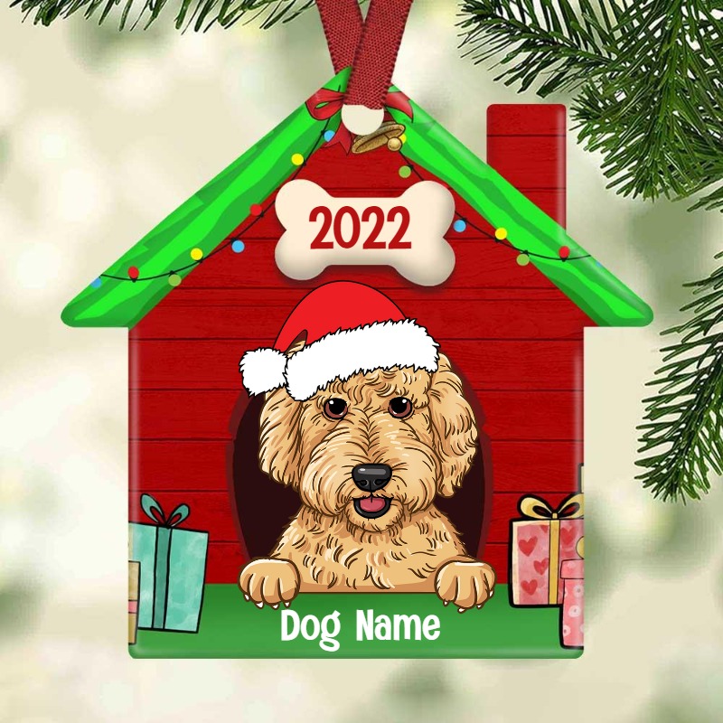 Personalized Dog Christmas House Ornament